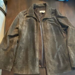 Men’s Calvin Klein brown suede leather jacket